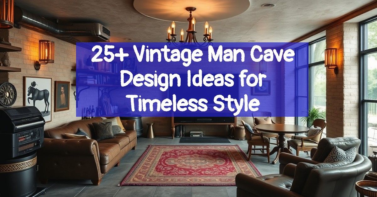 25+ Vintage Man Cave Design Ideas for Timeless Style