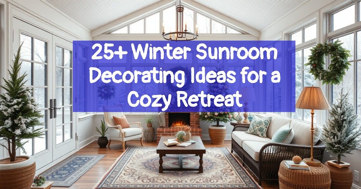 25+ Winter Sunroom Decorating Ideas for a Cozy Retreat