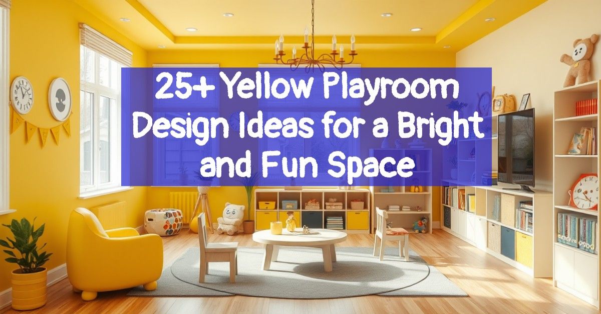 25+ Yellow Playroom Design Ideas for a Bright and Fun Space