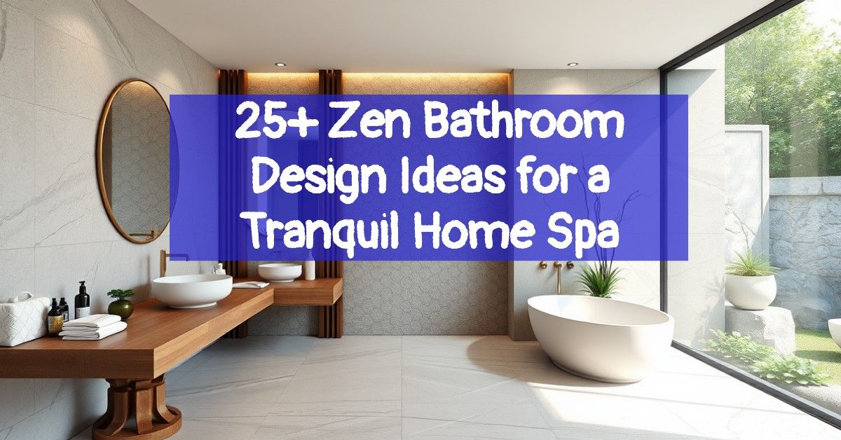 25+ Zen Bathroom Design Ideas for a Tranquil Home Spa