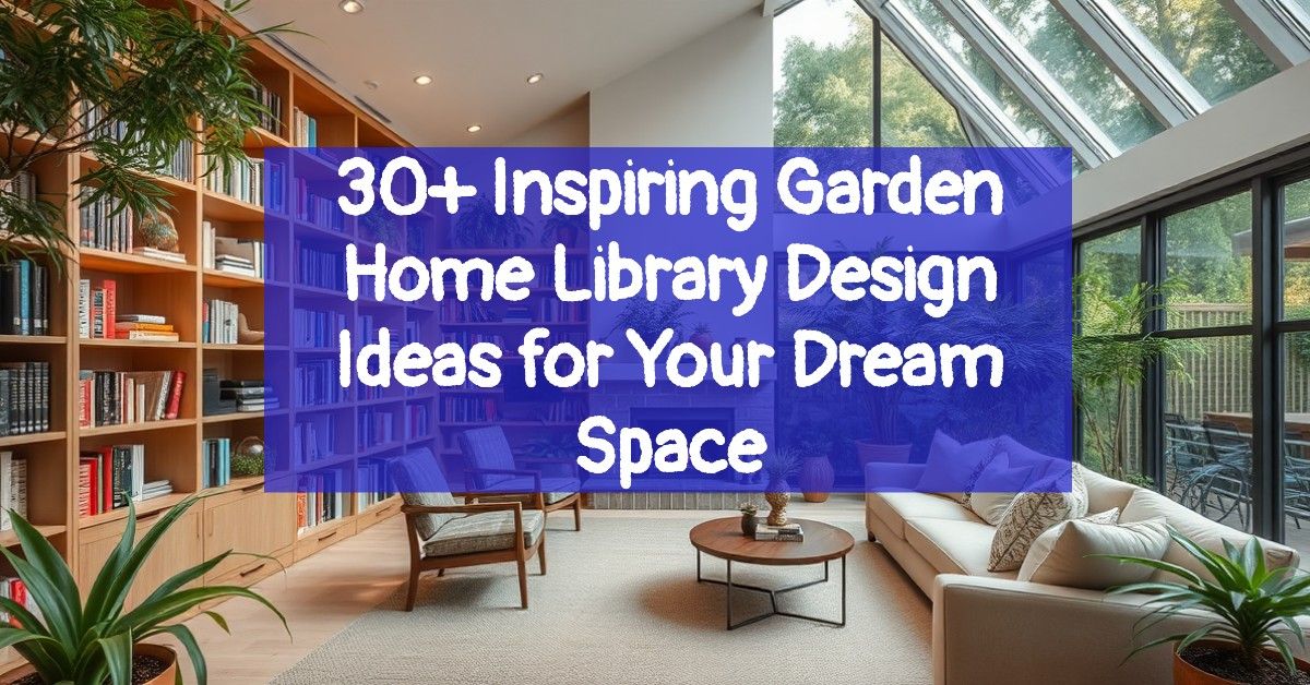 30+ Inspiring Garden Home Library Design Ideas for Your Dream Space