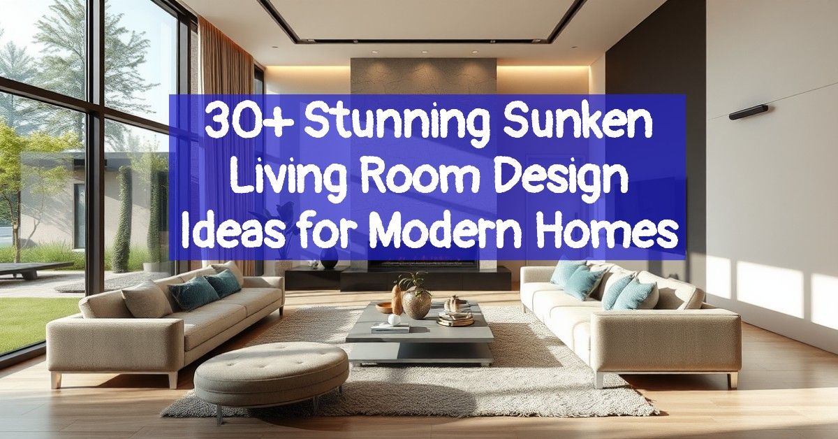 30+ Stunning Sunken Living Room Design Ideas for Modern Homes